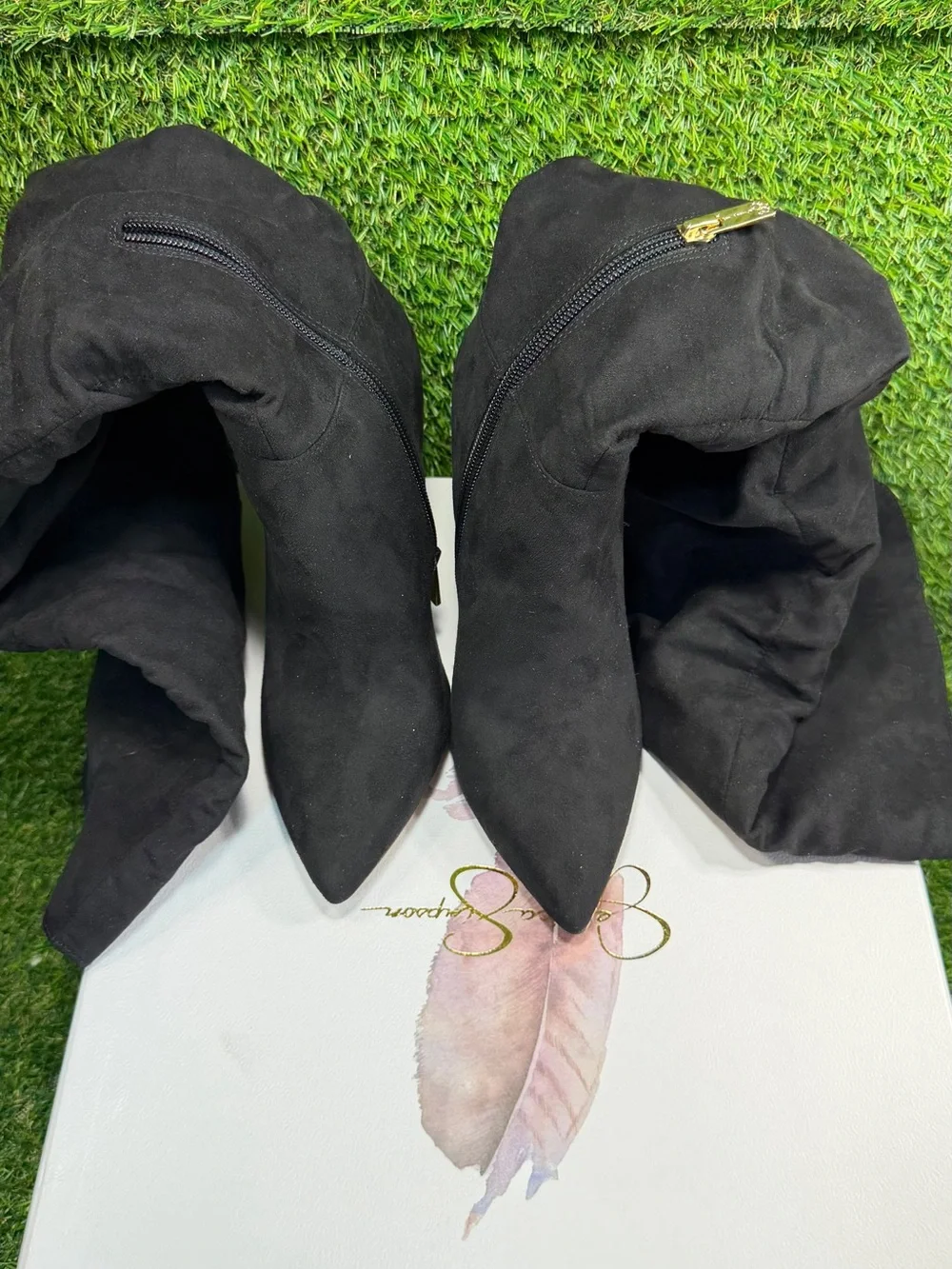 Jessica Simpson Louxie Black Slouch Over The Knee OTK Boots Size 6.5 M Boxed
